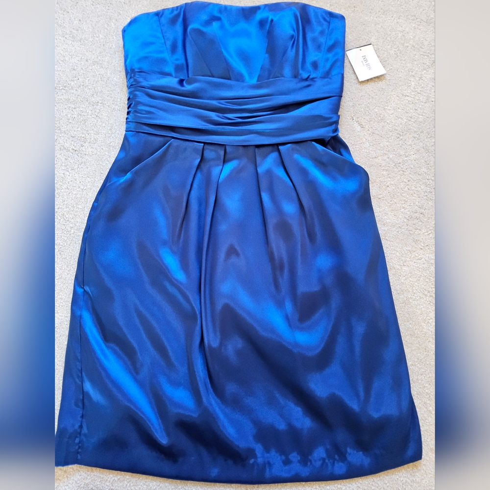 David's Bidal Blue strapless dress - size 8 - new with tags